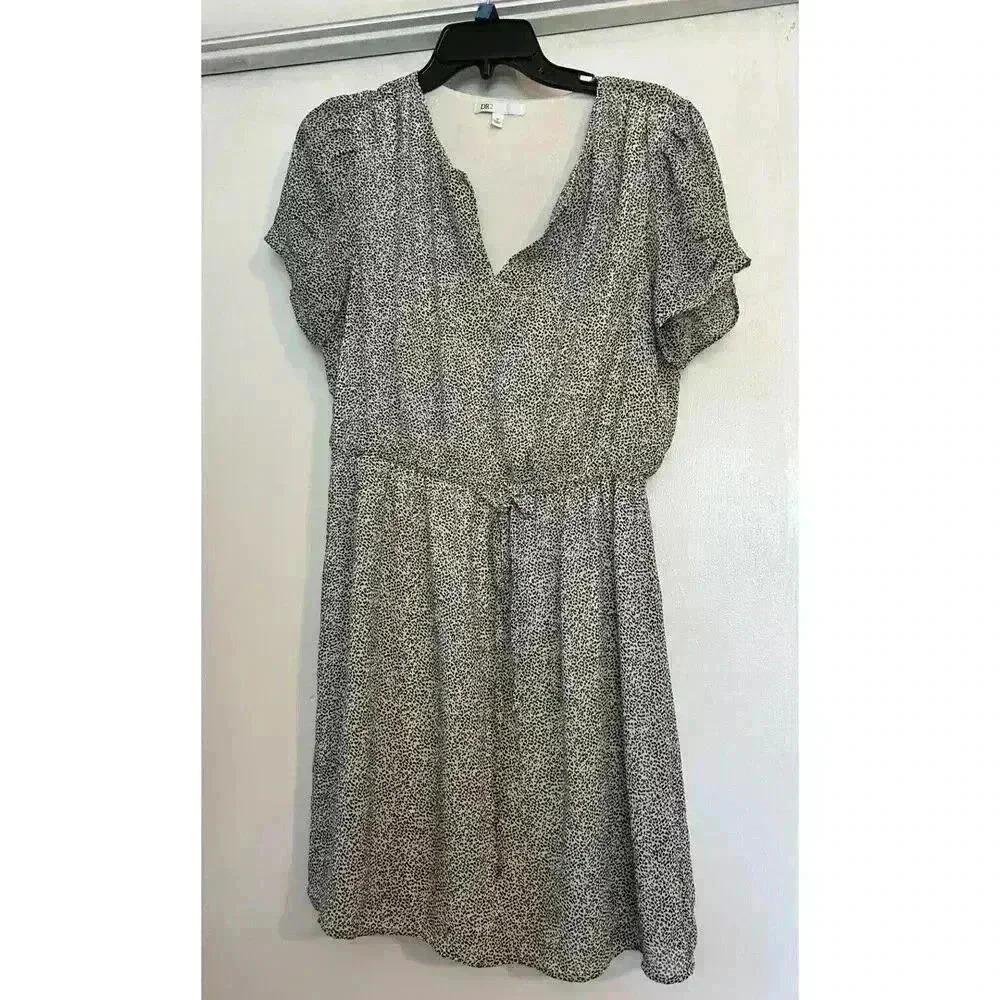 DR2 Medium Lined Tied Waste small leopard print dress M